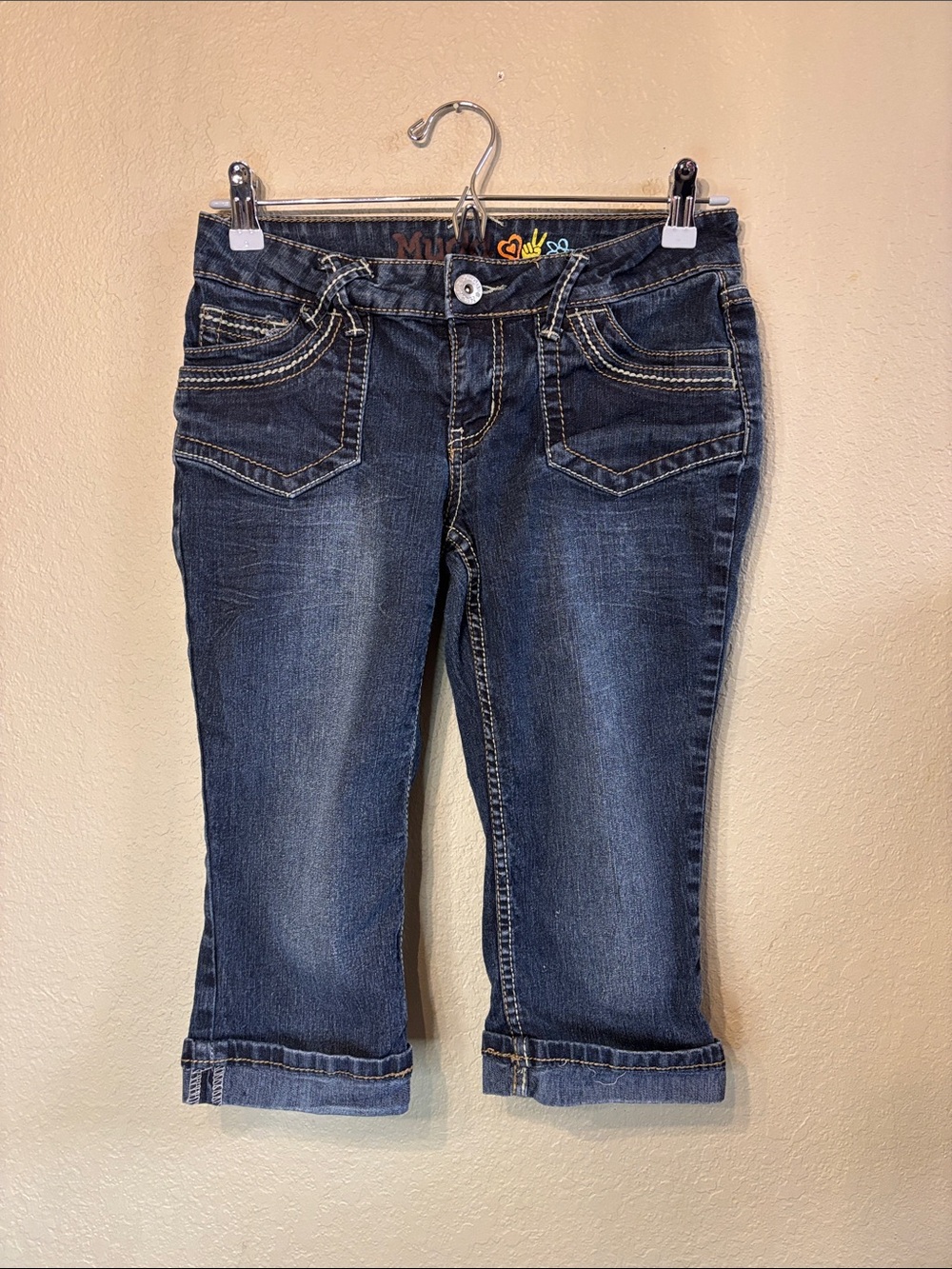 Mudd Jeans Women’s Vintage Y2K Blue Jean Denim Cropped Jeans Casual Juniors 7